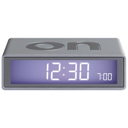 Lexon Flip Alarm Clock Silver